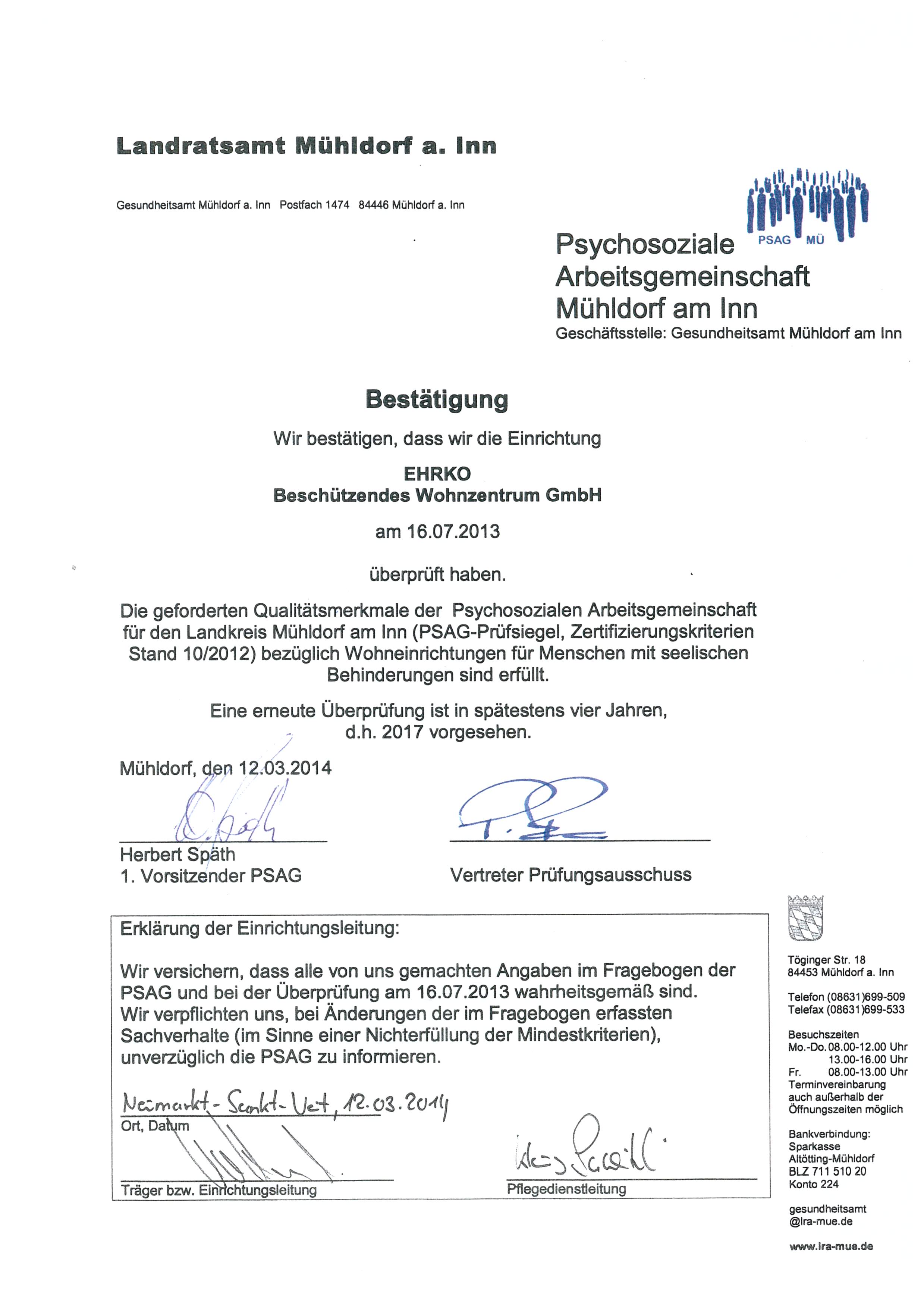 PSAG-Gütesiegel