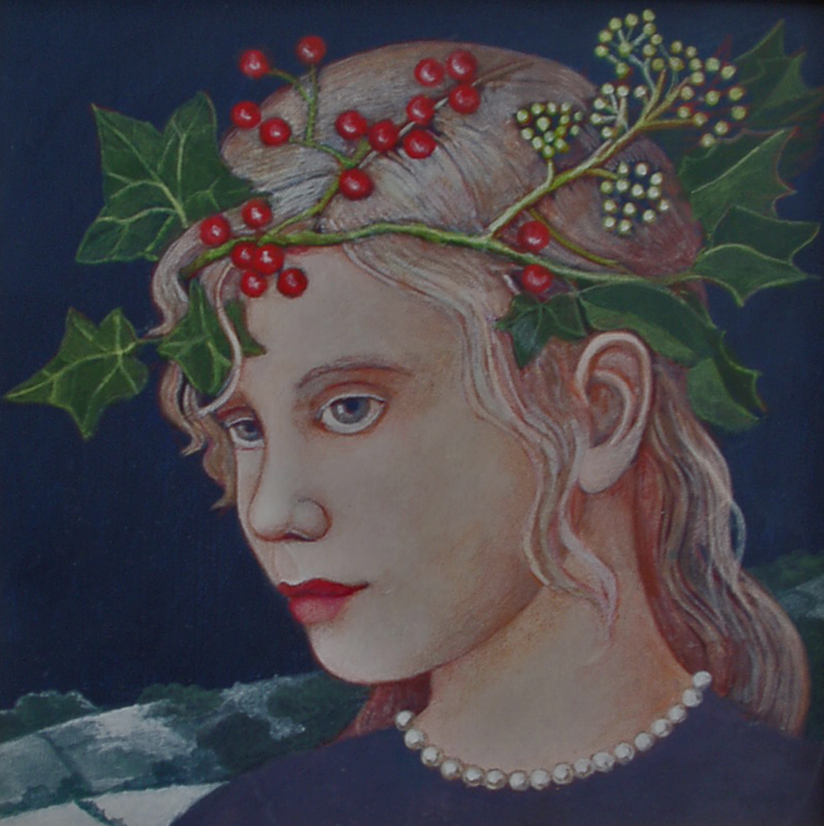 Solstice - 15 x 15 cms square card - blank inside with matching envelope.