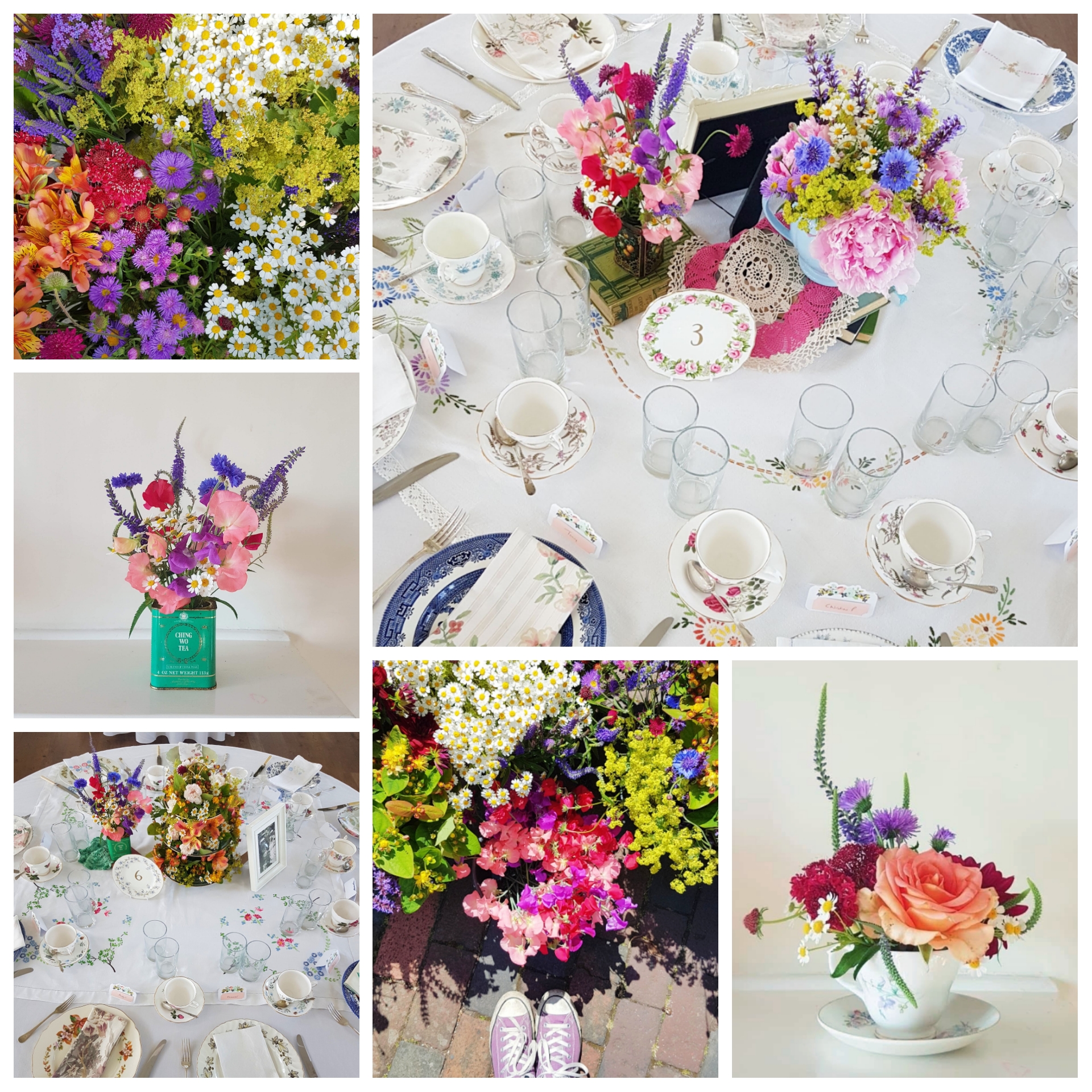 using The Sussex Cutting Garden's seasonal blooms