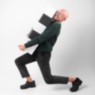 illustration of person lifting boxes