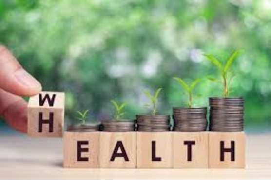 Image showing scrabble letters health and wealth