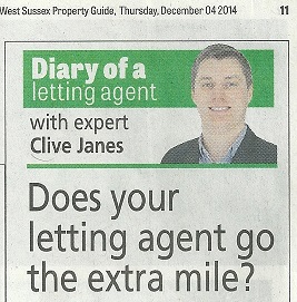 Chichester property paper cutting letting agent