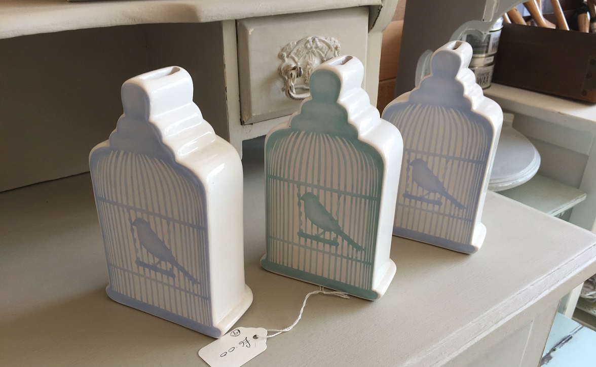 Ceramic Bird Cage Money Box