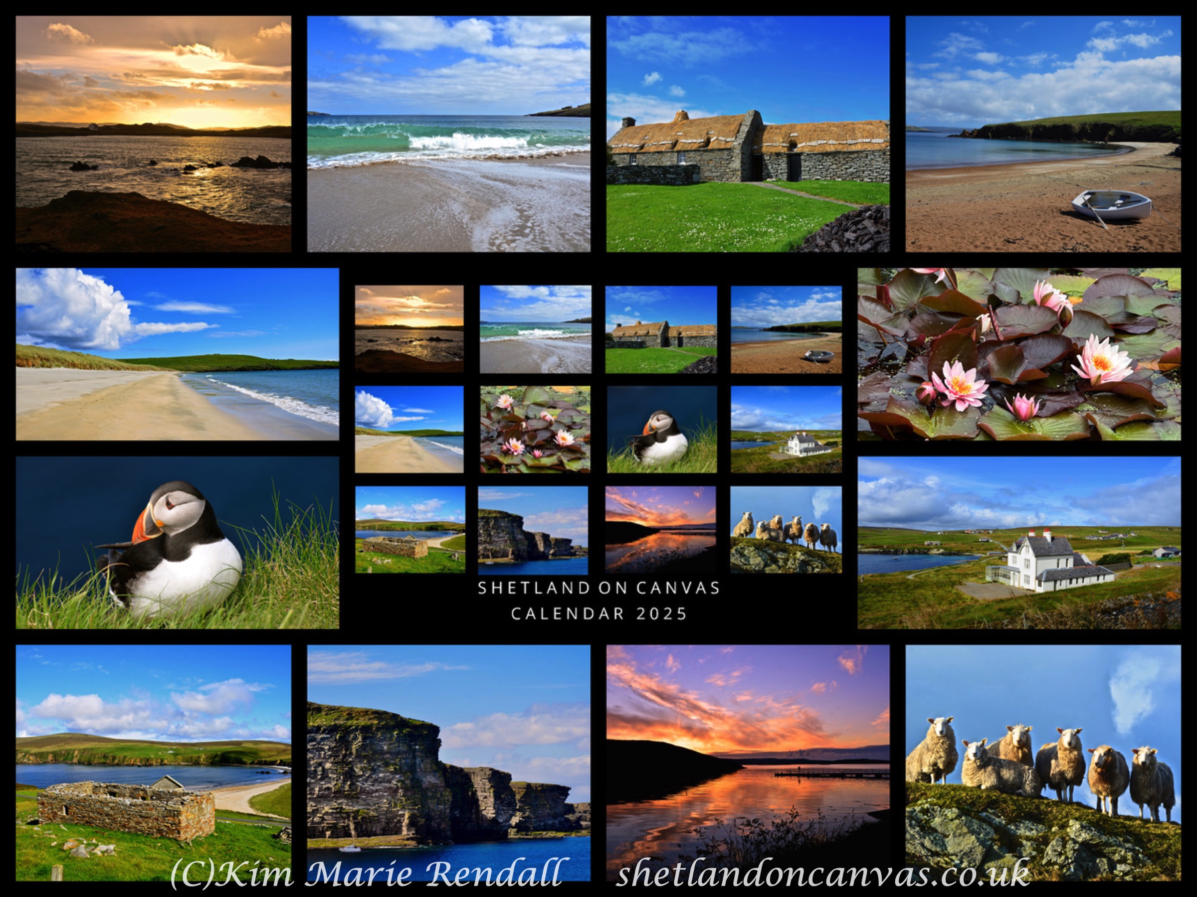 Shetland on Canvas Calendar 2025