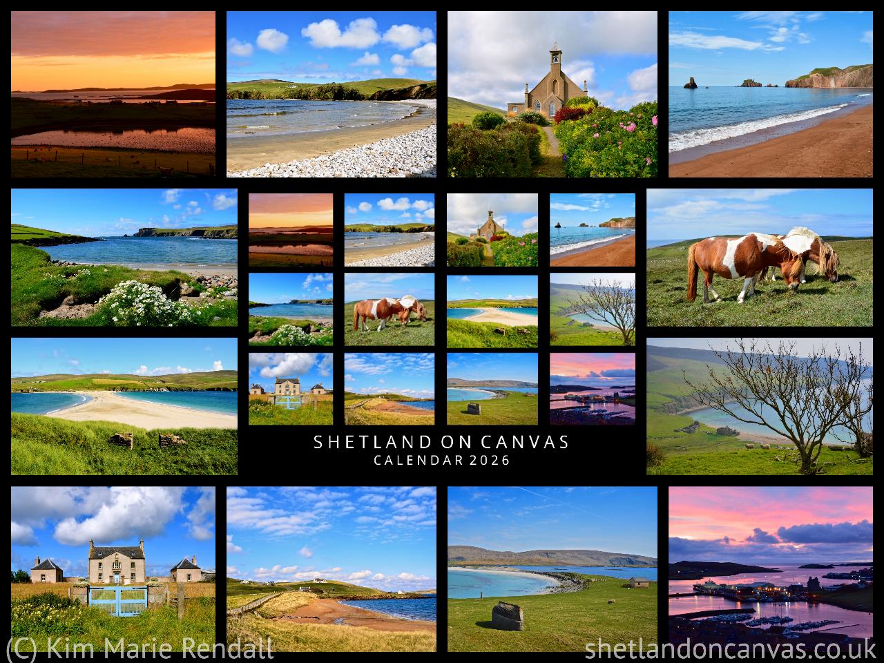 Shetland on Canvas Calendar 2026
