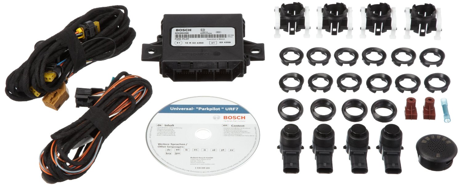 Bosch 0263009565 Parkpilot URF7, optische und akkustische universal Einparkhilfe mit 4 Sensoren in Erstausrüstungsqualtität