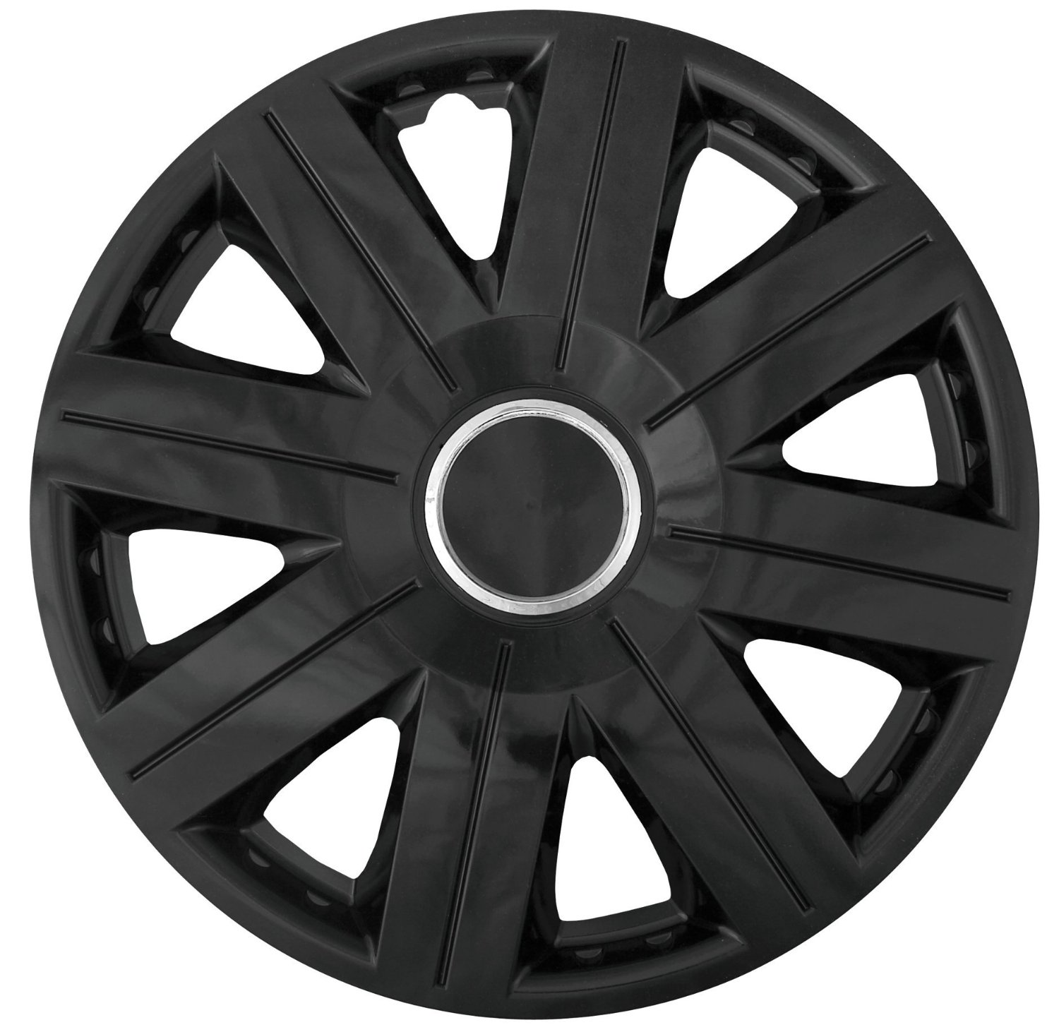 Cartrend 70270 Radzierblenden Set "Cosmos" Black, 4-teilig, 38,10 cm ( 15 Zoll ) - 4-er Set