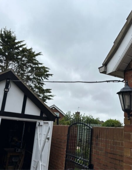Overhead cable to garage