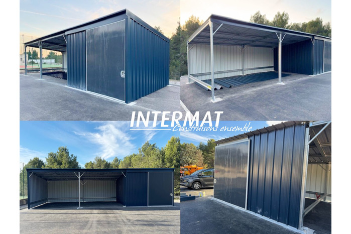 abri metallique fermé, bâtiment d'appoint