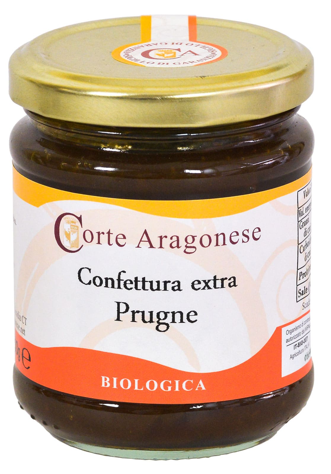 Marmellata extra di Prugne Bio 200 g.