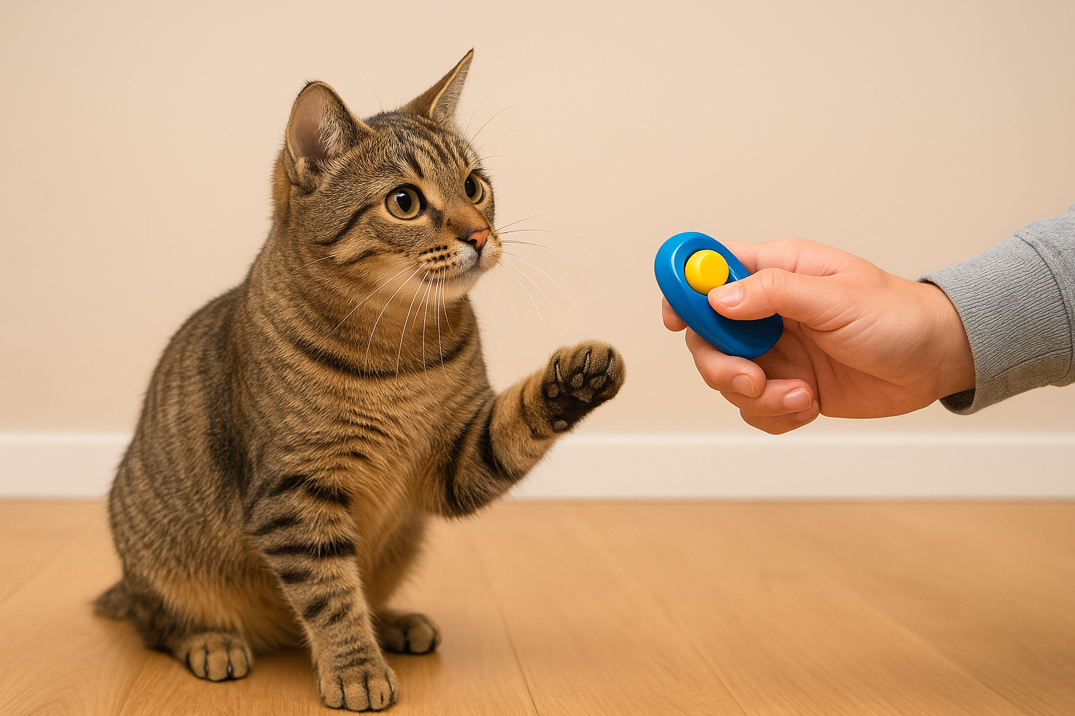 Katze mit Clicker