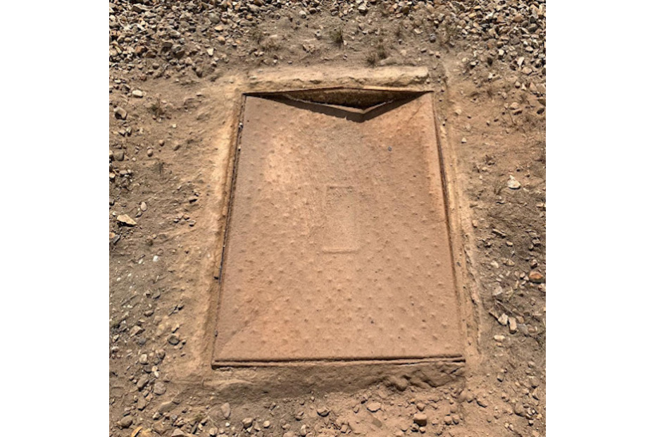 broken manhole cover