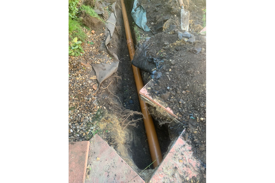 new drains installed