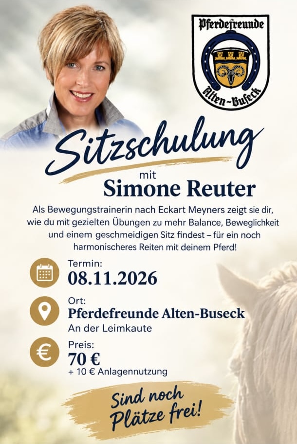 Sitzschulungslehrgang mit Simone Reuter