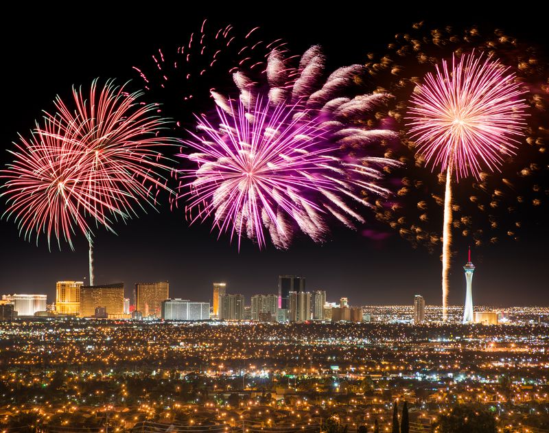 Feux d'artifice à Las Vegas