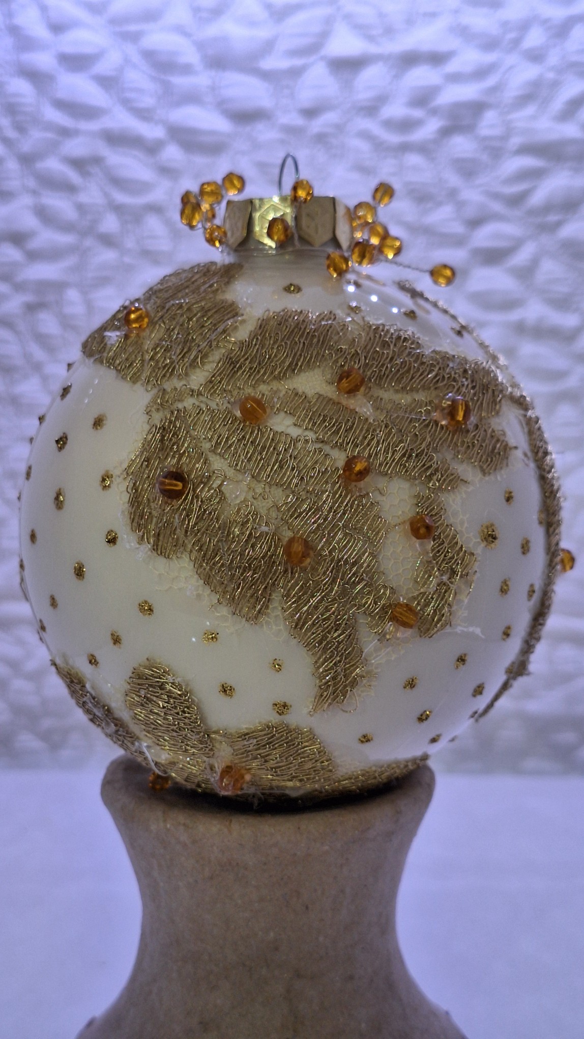 Hand-decorated Christmas ball