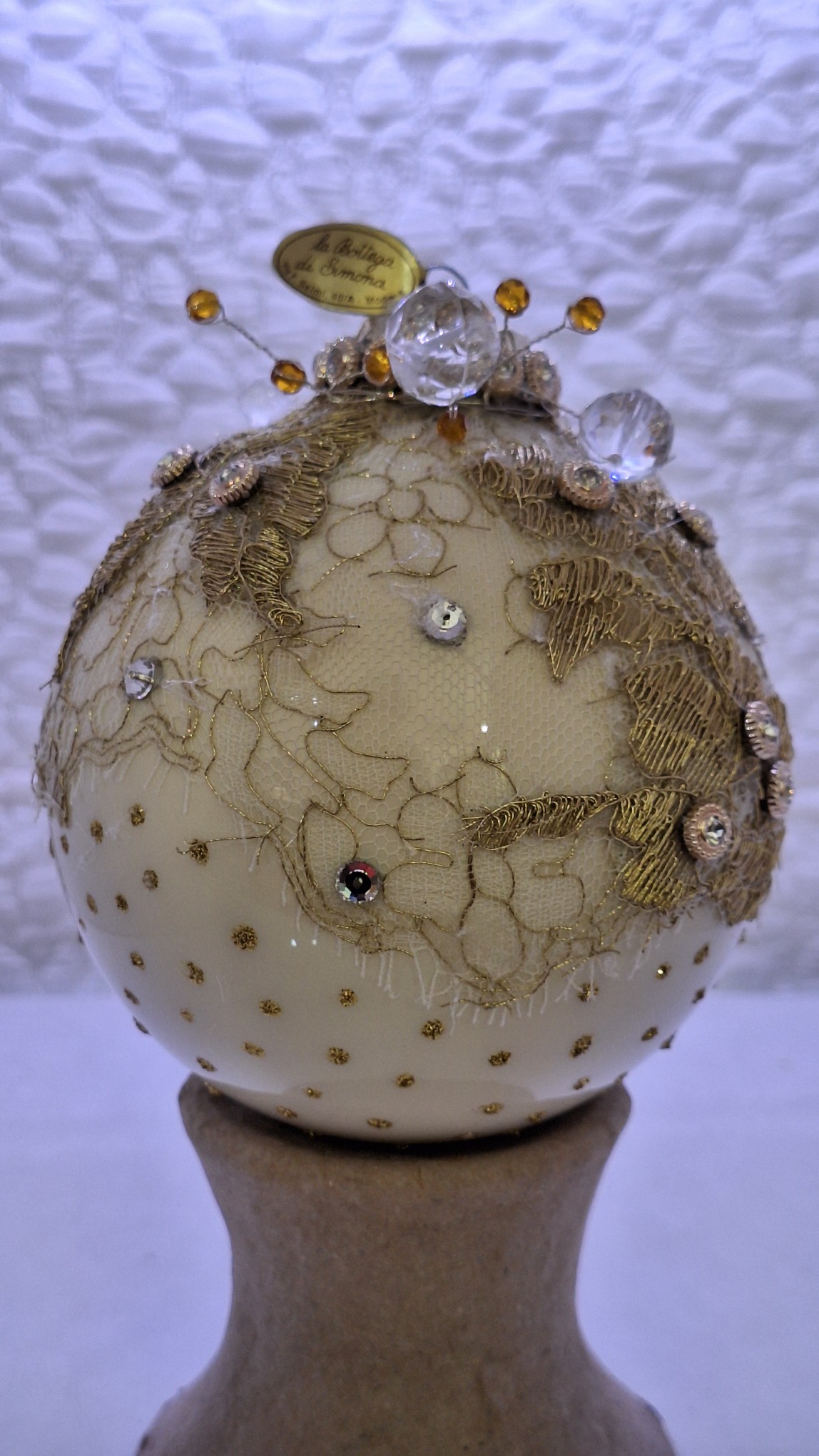 Hand-decorated Christmas ball