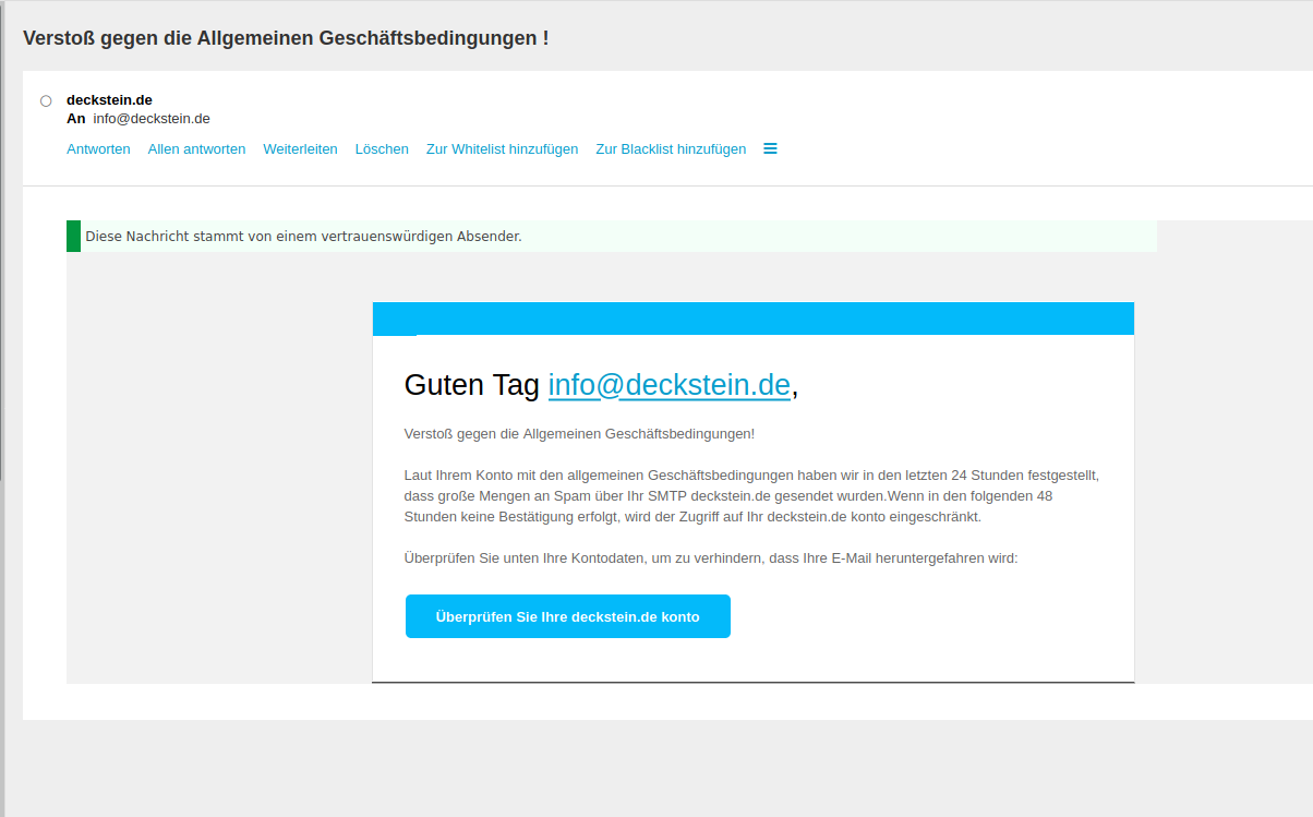 SPAM nervt ...