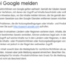 Rezension bei Google melden