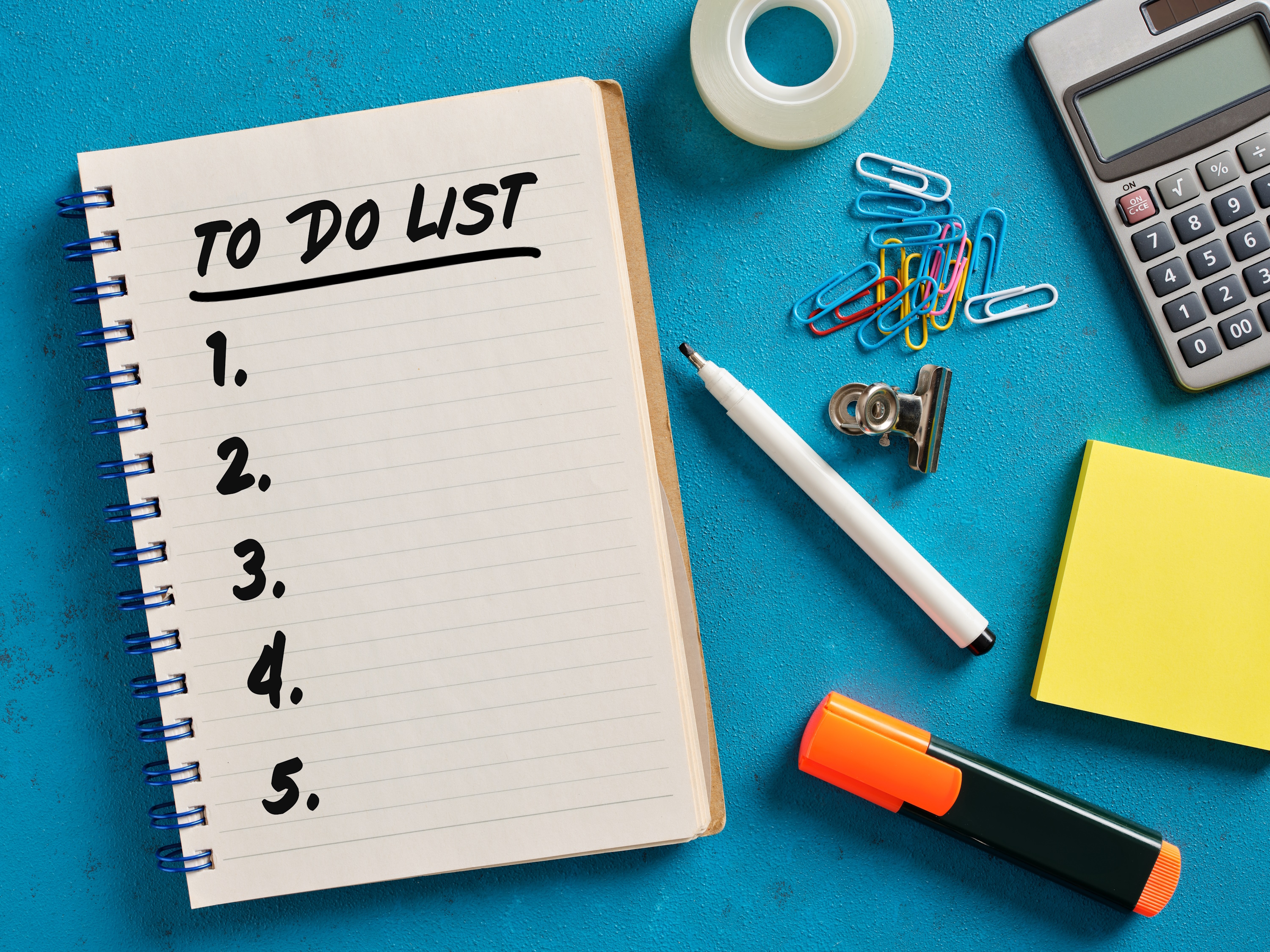 Notepad with to-do list