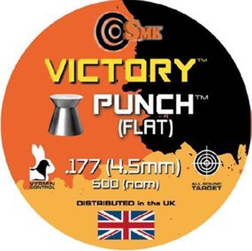 VICTORY PUNCH FLAT HEAD Pellets .177 & .22  SMK Airgun QTY 50-1000's 2 Tins 