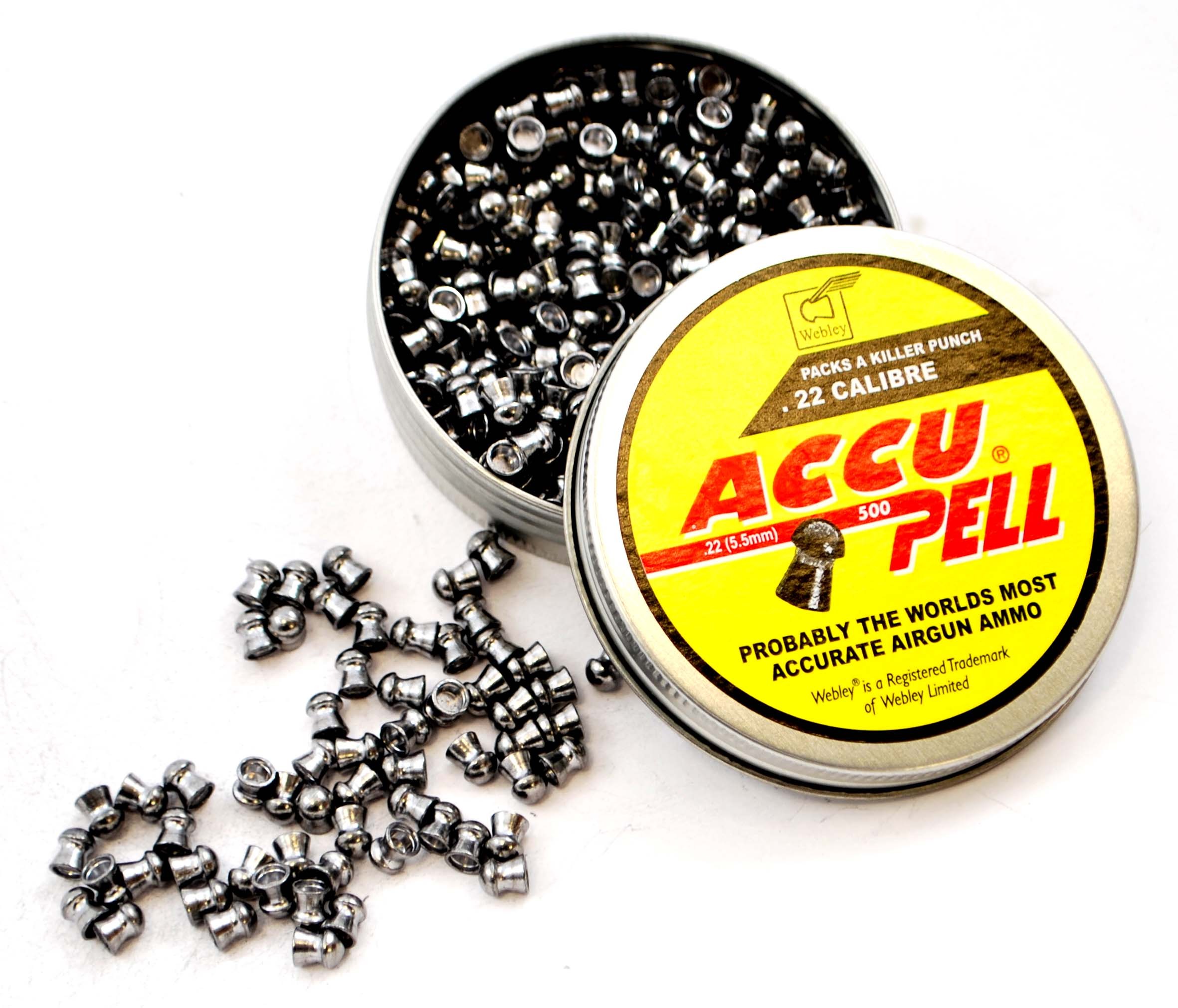 WEBLEY .22 ACCUPELL AIR RIFLE PELLETS