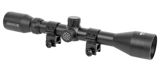 Konus Fighter 3-9 X40 Mil Dot Rifle Scope with Dovetail 9-11 Mounts