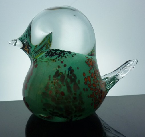 Mdina Glass Bird Paperweight