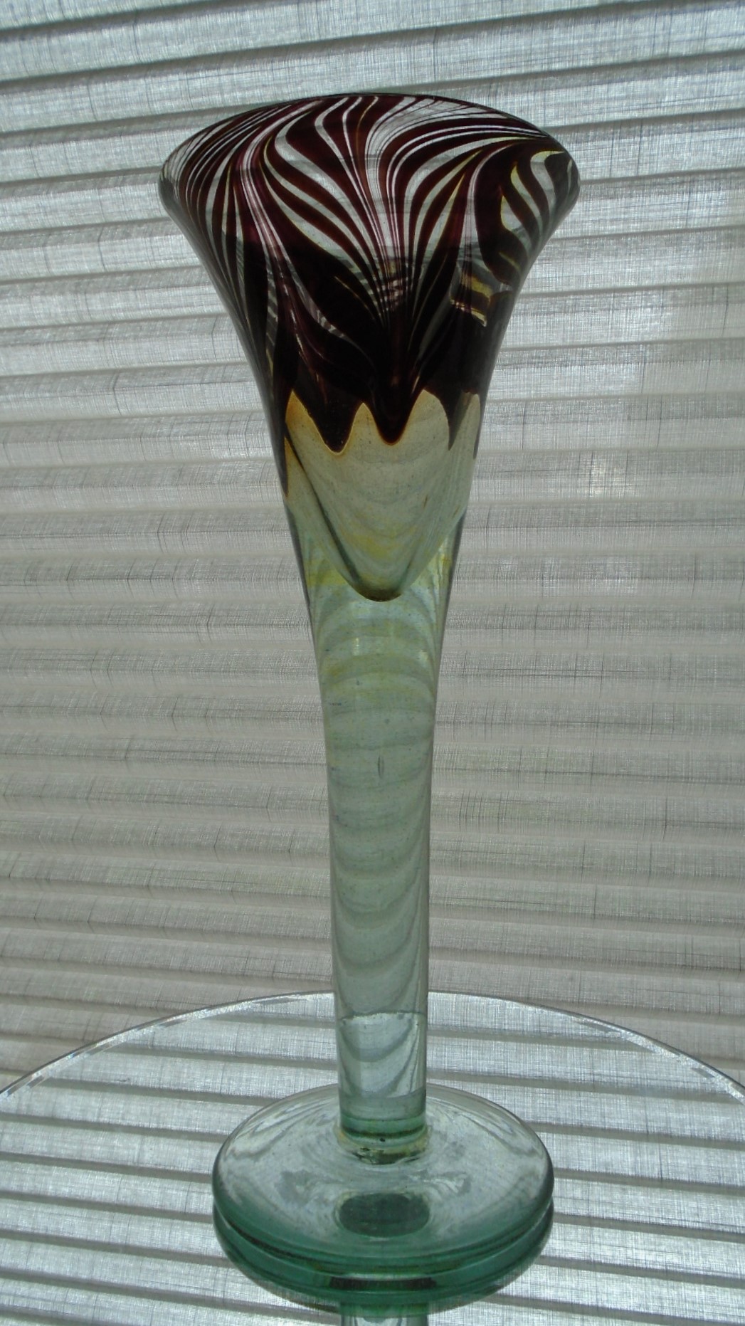 SIGNED GEORGE ELLIOTT BEWDLEY ART GLASS DRINKING GLASS GOBLET