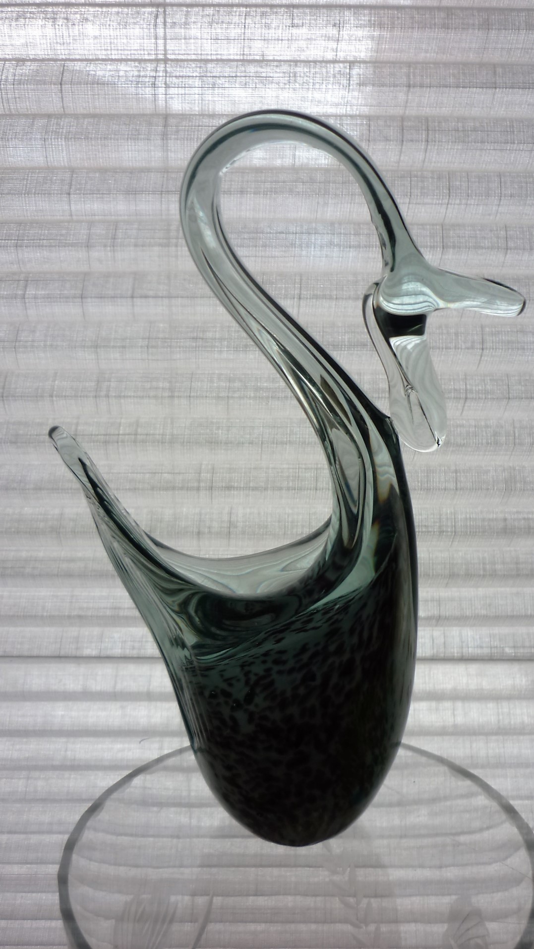 Large Mdina Glass Swan figurine. 