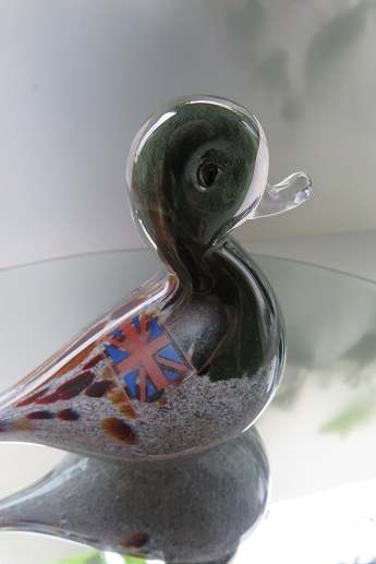 Superb quality Paul Miller signed Langham Glass Duck figurine