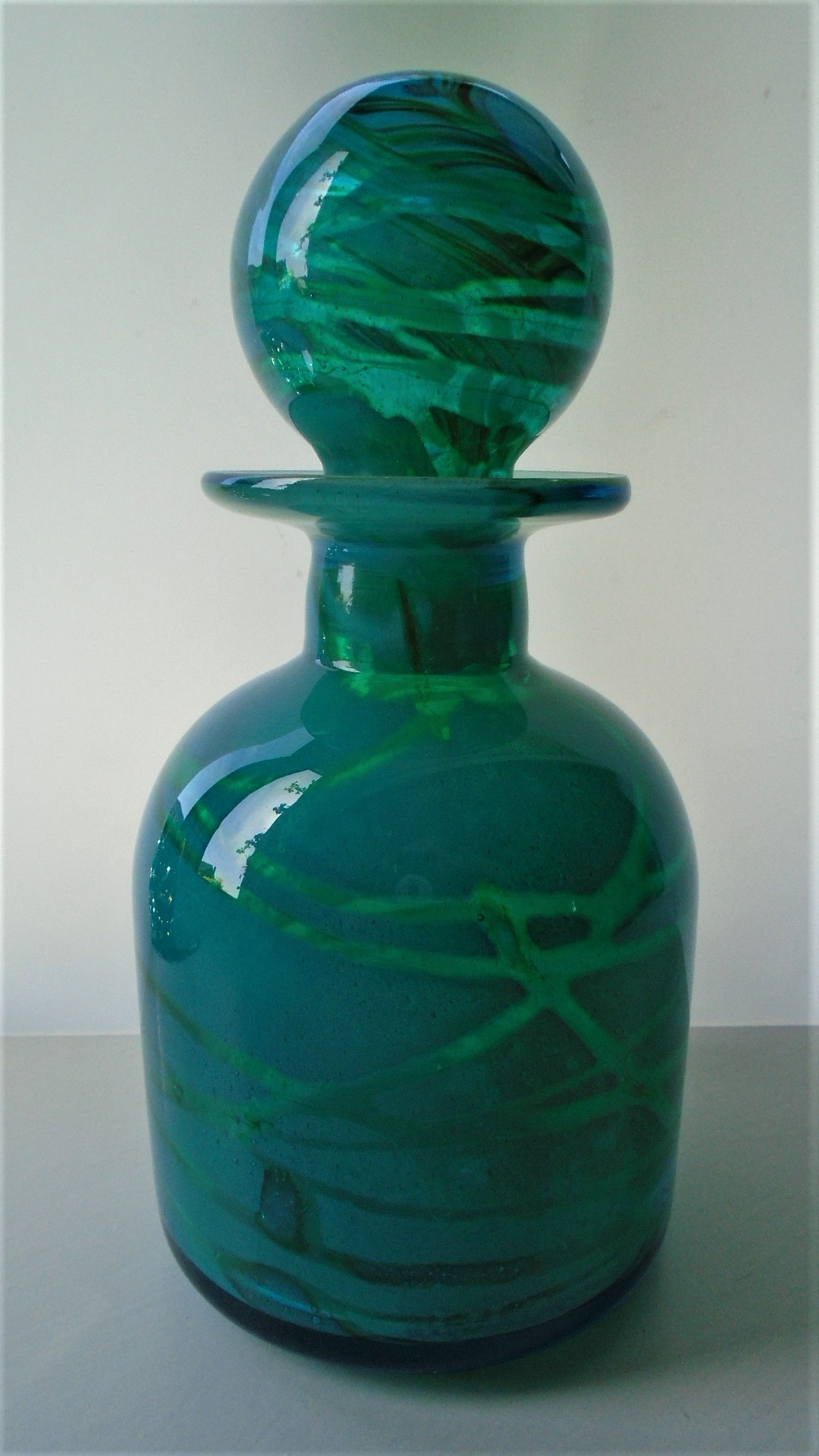 Super example of a large vintage 1970s Mdina Glass Ming Pattern Decanter.