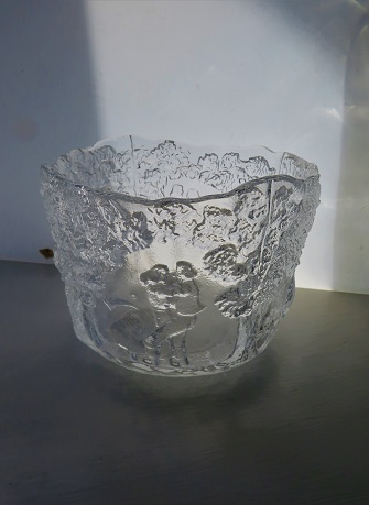 Vintage Kosta Boda Kjell Engman Rhapsody Glass Bowl