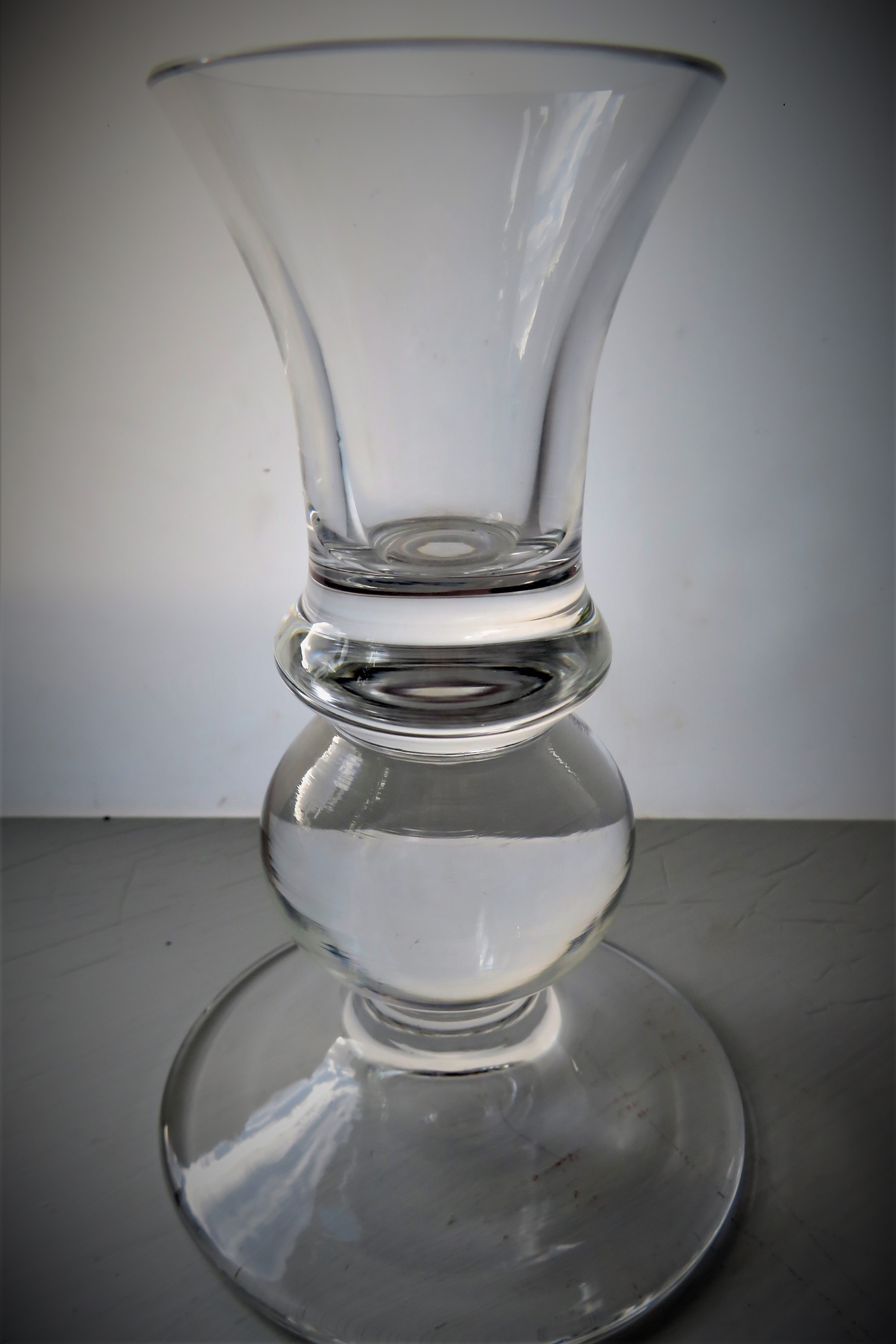 Super quality Dartington Clear Crystal Glass Candle stick.