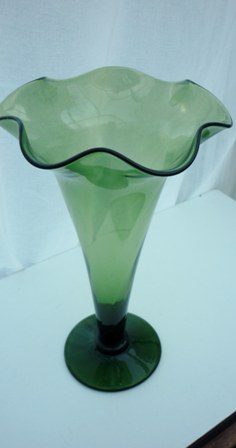 Vintage Stuart Crystal Trumpet Vase