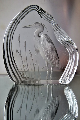 Vintage Dartington 24% Crystal Glass Paperweight.