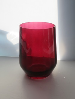 Krosno  Aubergine coloured glass beaker