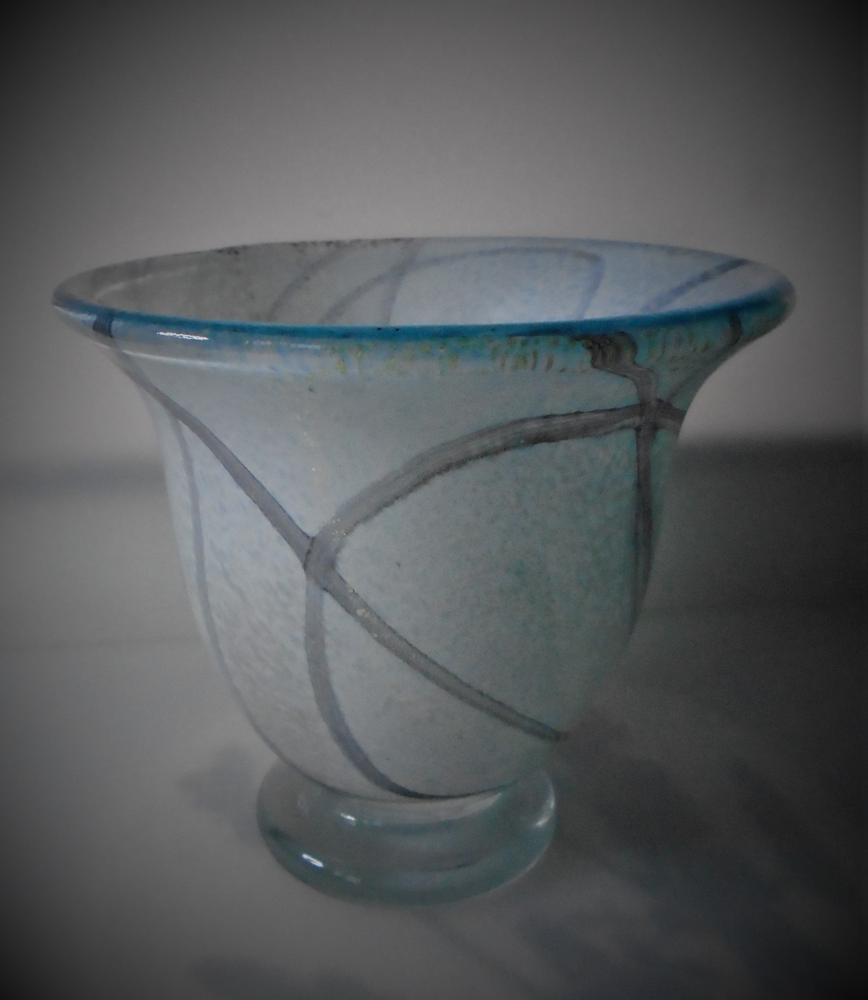 Less seen example of a VINTAGE PHOENICIAN GLASS FLARED RIM VASE