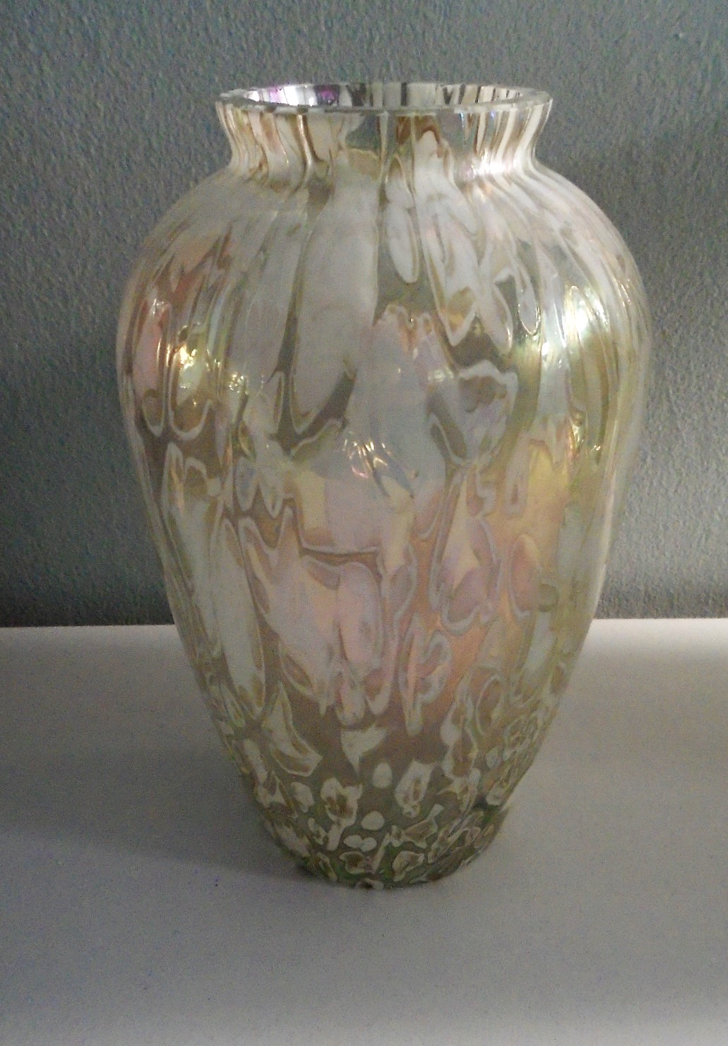 Beautiful example of a Royal Brierley Glass Lustre Baluster Vase from the iconic Studio Range. 