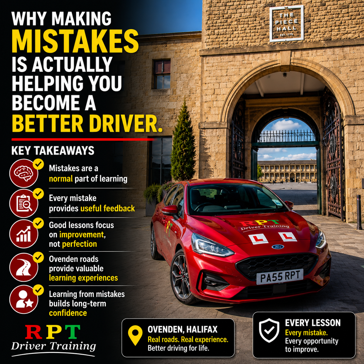 Learning from mistakes driving lessons Halifax