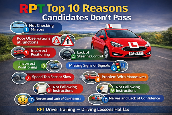 Driving lessons Halifax – common reasons learners 