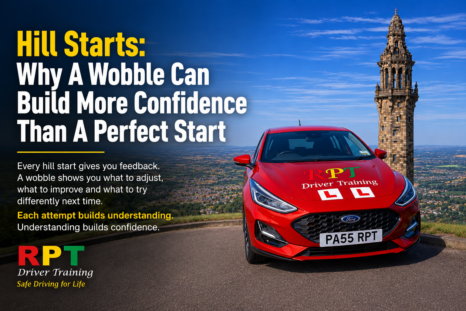 RPT Driver Training learner car with Wainhouse Tow