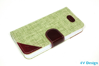 Custodia A Portafoglio In Pelle Per IPhone SE/5/5s Con Protezione Schermo E Pennino - Colore Rosso