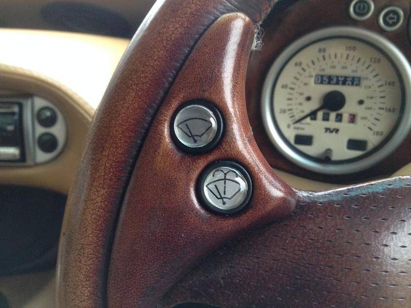 TVR Cerbera steering wheel button labels