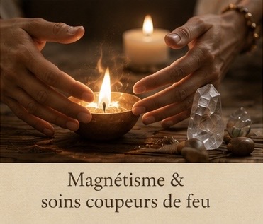 𝐌𝐚𝐠𝐧𝐞́𝐭𝐢𝐬𝐦𝐞 & 𝐬𝐨𝐢𝐧𝐬 𝐜𝐨𝐮𝐩𝐞𝐮𝐫 𝐝𝐞 𝐟𝐞𝐮 - prestations proposées en dons libres