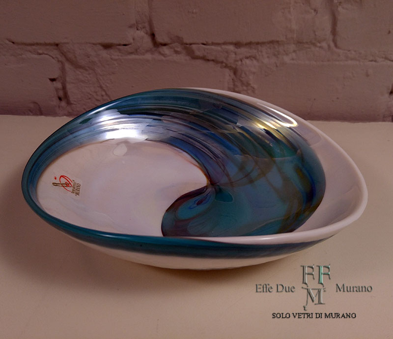 Murano Collection Centro Tavola Yalos Cartoccetto Mignon – Vetro Di Murano Made In Italy – ø 17 Cm X H 8 Cm