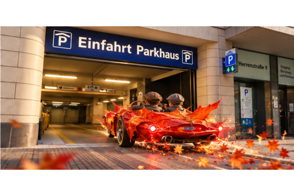 Zwei kleine Rennfahrer mit nostalgischen Fliegerbr
