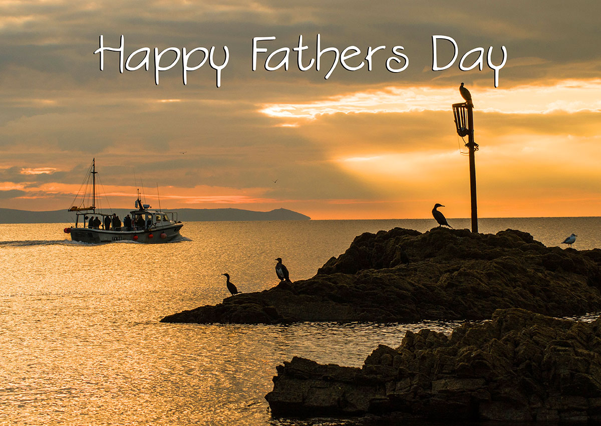 Fathers day card with boats