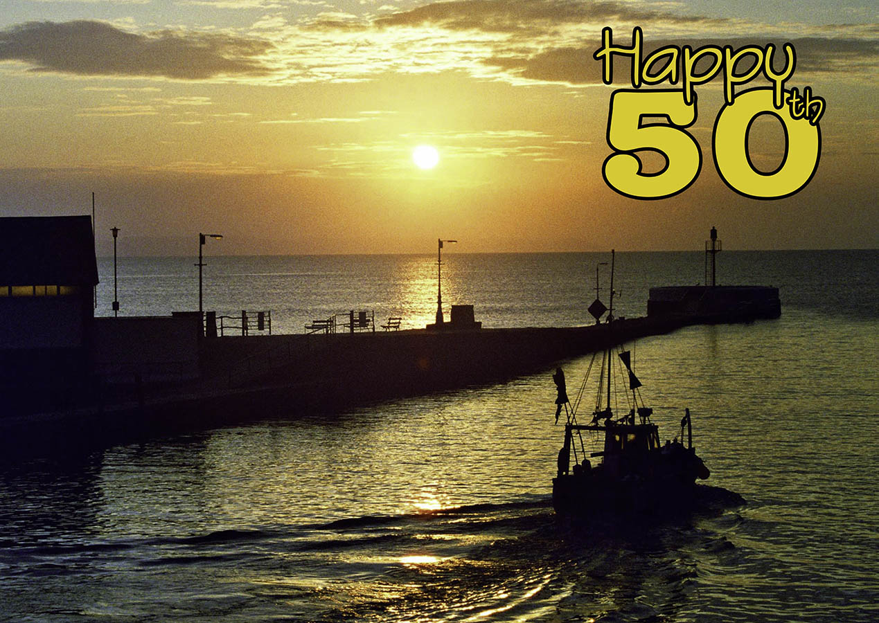 50th birthday card with boats