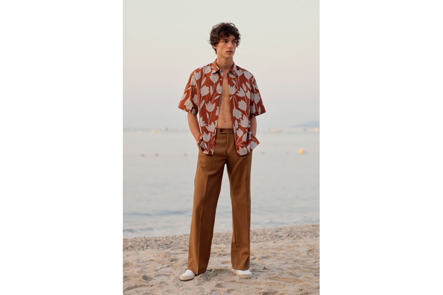 Camisa de hombre estilo vintage con estampado retr